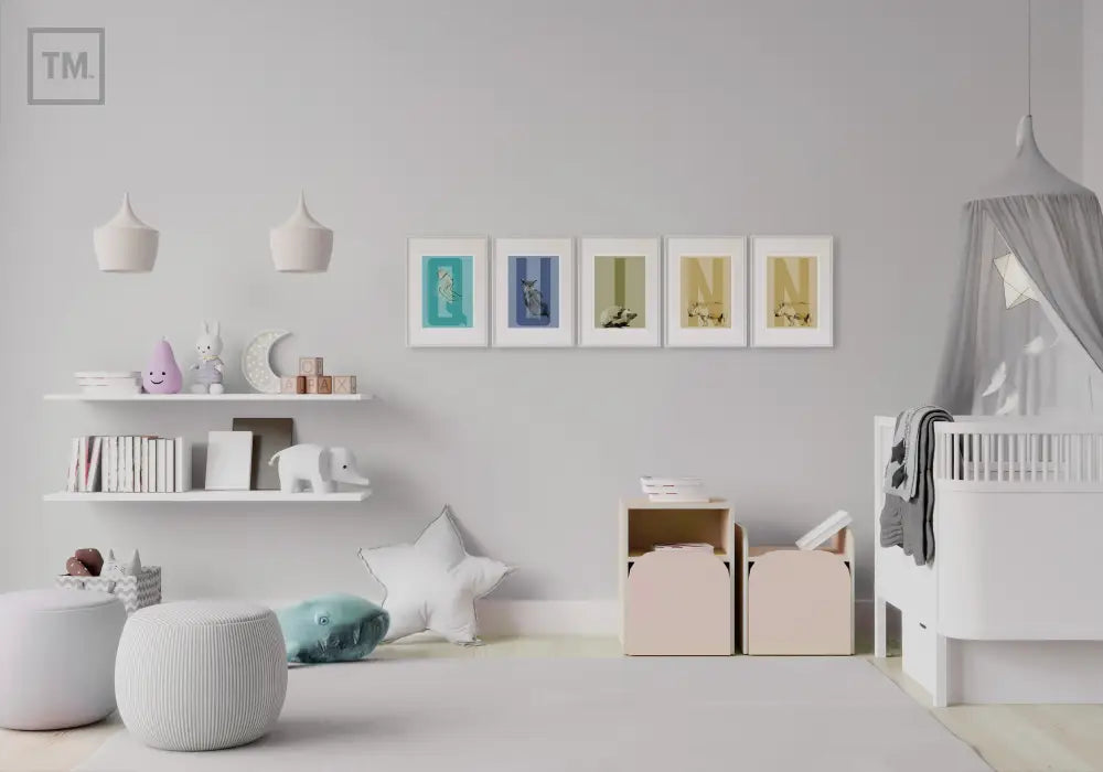 Q wie Qualle - Von Hand Illustriert gedruckt auf Premium Papier Matt Print Material
